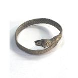 Vintage silver snake bangle