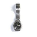 Vintage Seiko 5 automatic gents wristwatch 6309-8890 stainless steel black dial good condition ticks