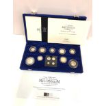 The united Kingdom Millennium silver coin collection boxed with coa