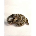 Designer jewellery Attwood & Sawyer swarovski crystal snake brooch