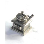 Vintage dutch silver miniature coffee grinder dutch silver sword hallmarks