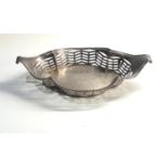 Pierced silver fruit basket Birmingham silver hallmarks weight 170g