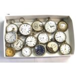 Box of pocket watches spares and parts or repair