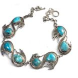 Vintage silver and turquoise set necklace