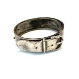 Silver buckle bangle