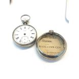 Silver cased H.E.Peck London pocket watch, untested