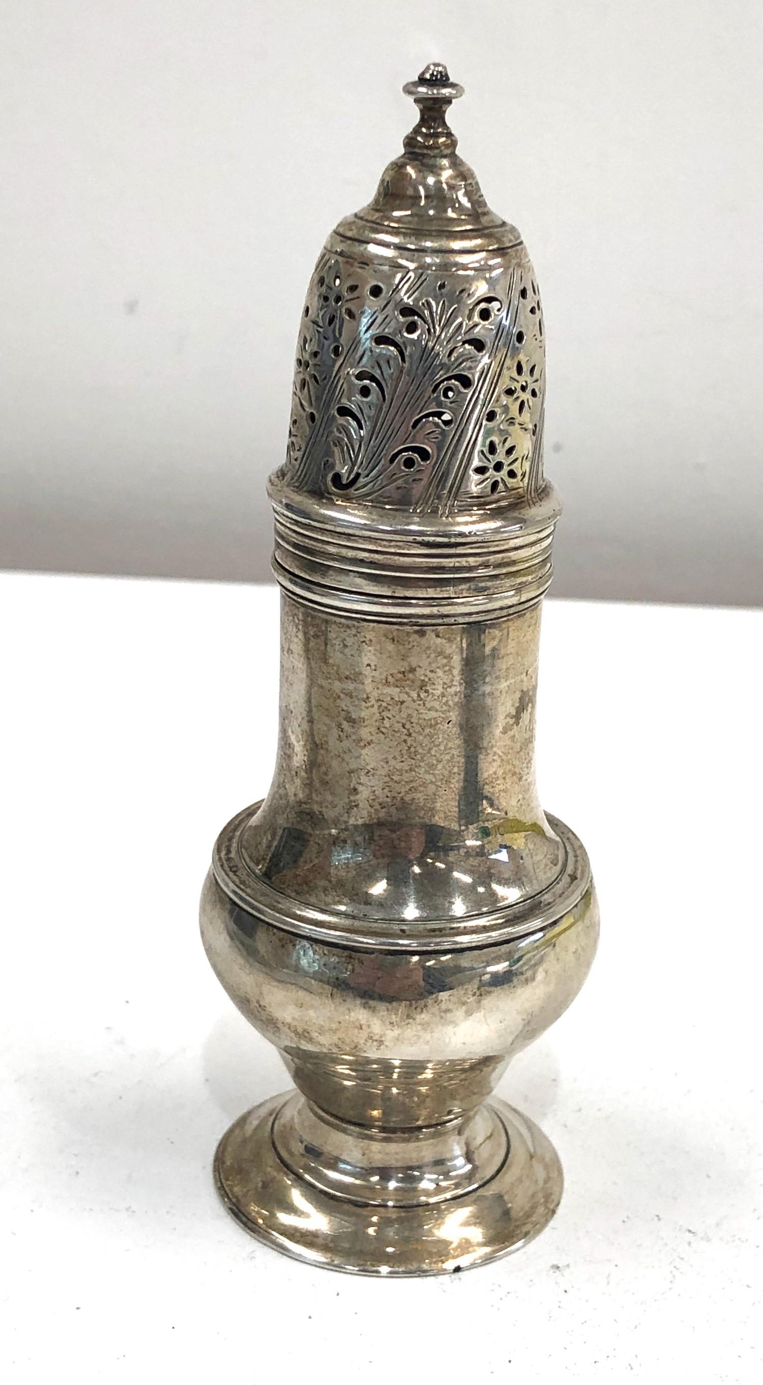 Antique Georgian silver pepper London silver hallmarks height 13cm