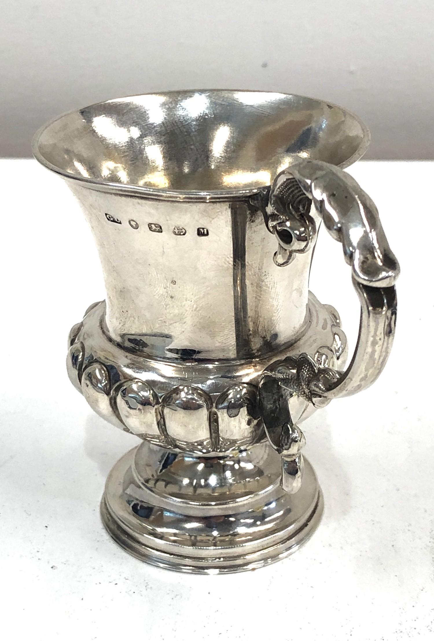 Victorian silver christening mug by George unite Birmingham silver hallmarks