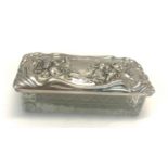 Silver top dressing table trinket box