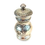 Victorian silver pepper grinder London silver hallmarks height approx 9cm