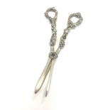 Fine Victorian silver grape shears