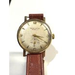 Vintage 9ct gold smiths astral national 15 gents wristwatch