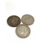 3 George V silver crowns