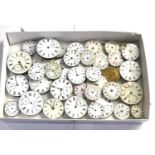 Box of pocket watch movements spares and parts