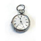 Silver cased pocket watch, hallmarked, untested