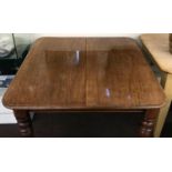 Victorian mahogany extending table, 1 leaf