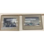 Pair of Framed Russell Flint signed prints measure approx 90cm by 69cm