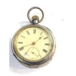 Antique silver pocket watch Kendal & Dent London winds and ticks but no warranty given