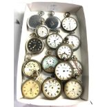 Box of pocket watches spares and parts