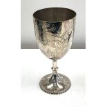 Victorian silver goblet London silver hallmarks weight 208g height 20cm
