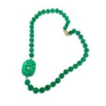 Modern jade necklace