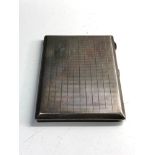 Silver engine turned cigarette case