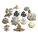 Selection of miitary cap badges etc