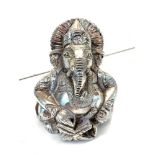 Indian silver elephant deity figure height 10cm