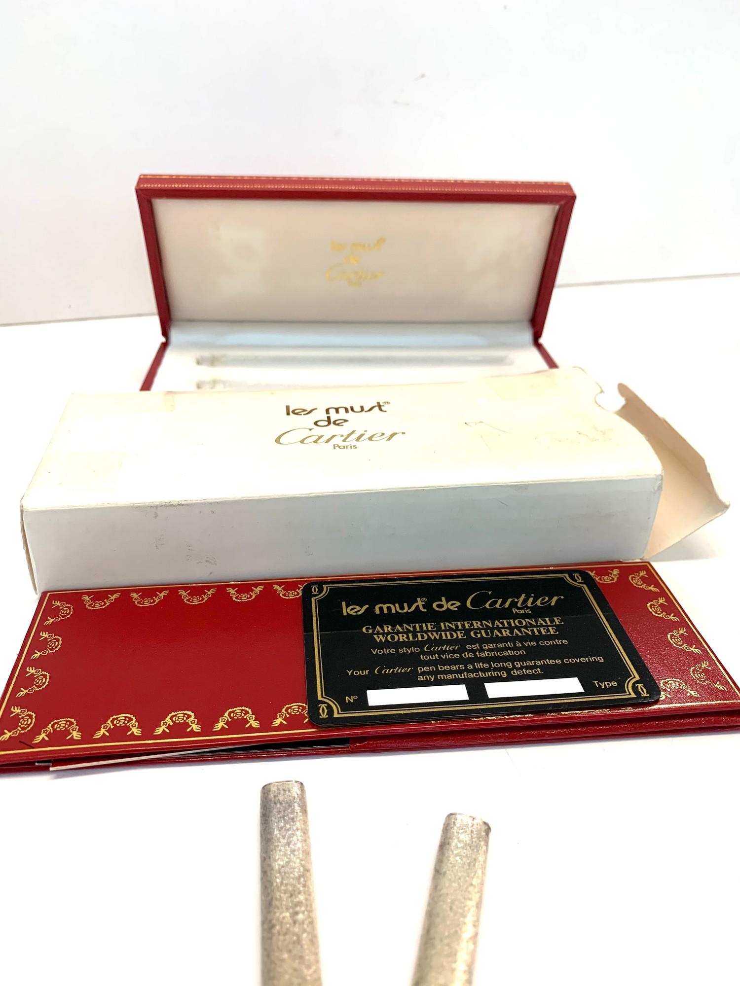 Boxed le must de Cartier Stylo / pen complete with boxes and booklets - Image 4 of 5