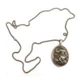 Asian silver locket and chain