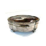 Antique silver and tortoiseshell jewellery box Birmingham silver hallmarks measures approx 10.5
