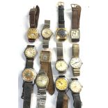 Selection of vintage mechanical gents wristwatches spares or repairs