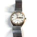 Vintage omega automatic seamster cosmic glass cracked worn condition