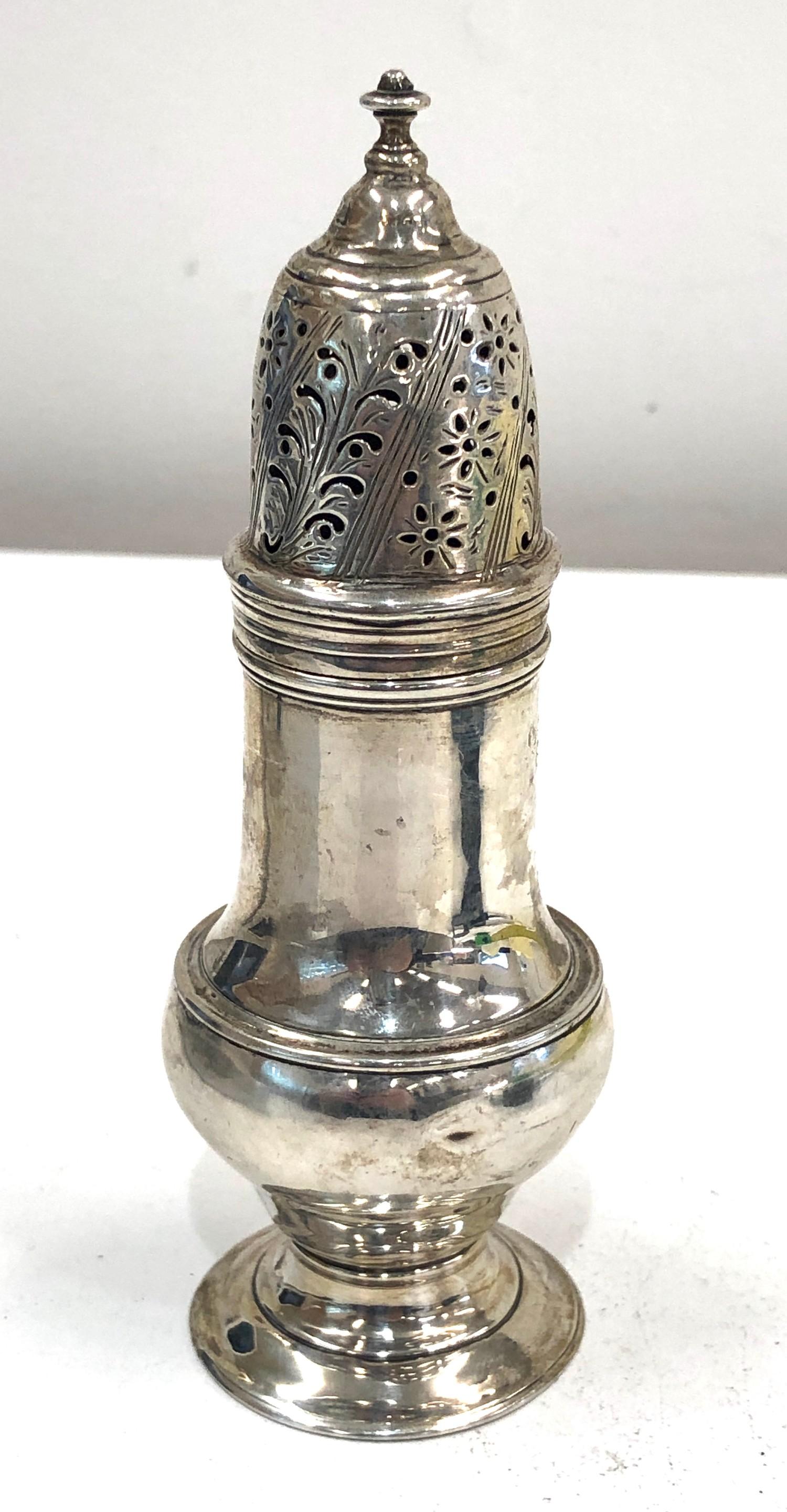 Antique Georgian silver pepper London silver hallmarks height 13cm - Image 3 of 3