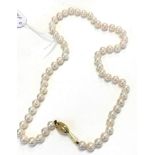 9ct Gold clasp pearl necklace