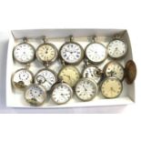 Box of pocket watches spares and parts or repair