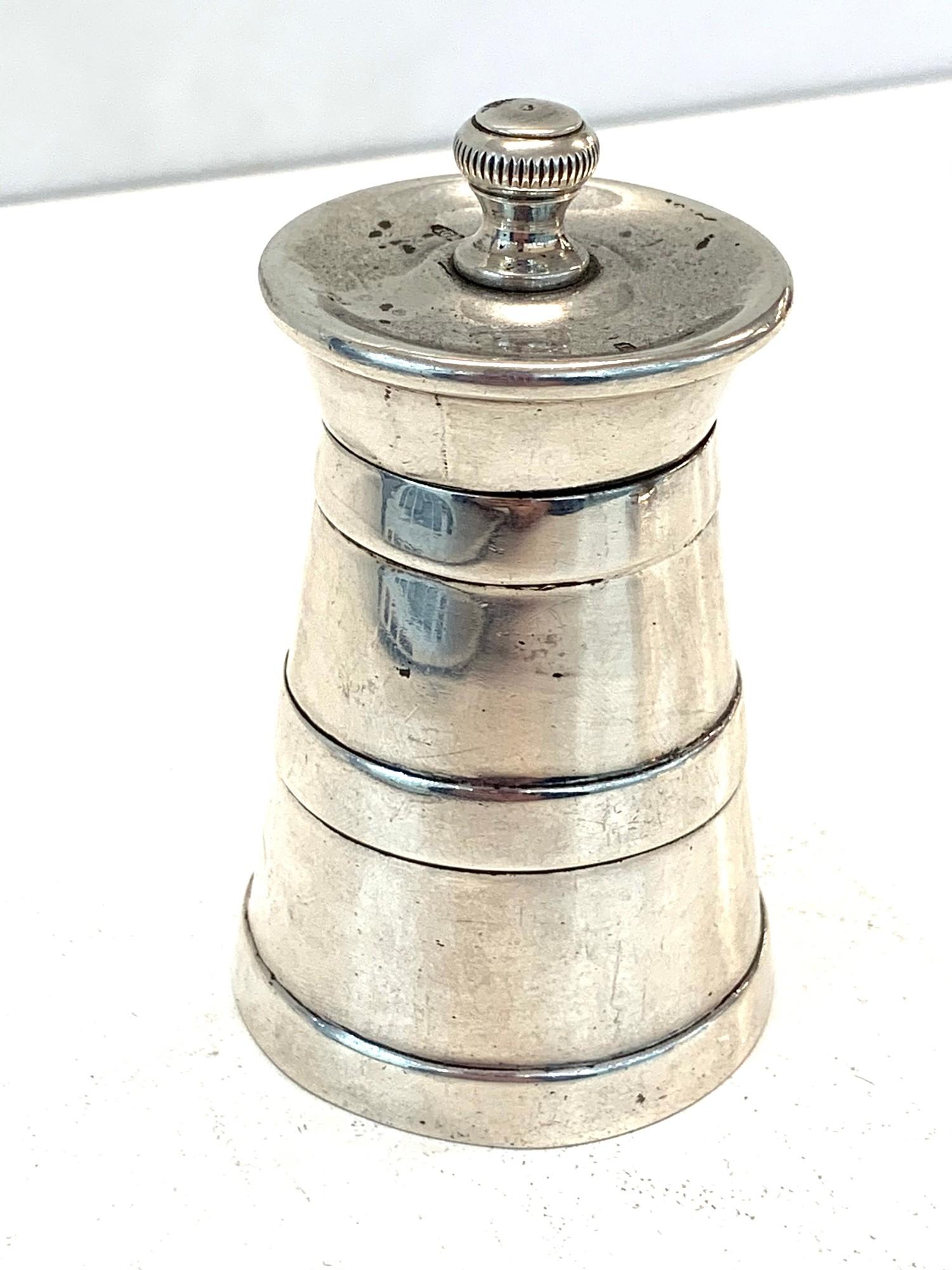 Silver pepper grinder Birmingham silver hallmarks