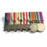 6 mounted ww2 medals