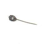 Georgian silver and paste stone stick pin