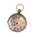 Then Swiis J. F Jackhett pocket watch, silver backed case, untested