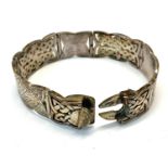 Celtic silver panel bracelet