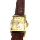 Bulova wristwatch, leather strap, untested