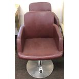 2 Vintage barbers chairs named REM