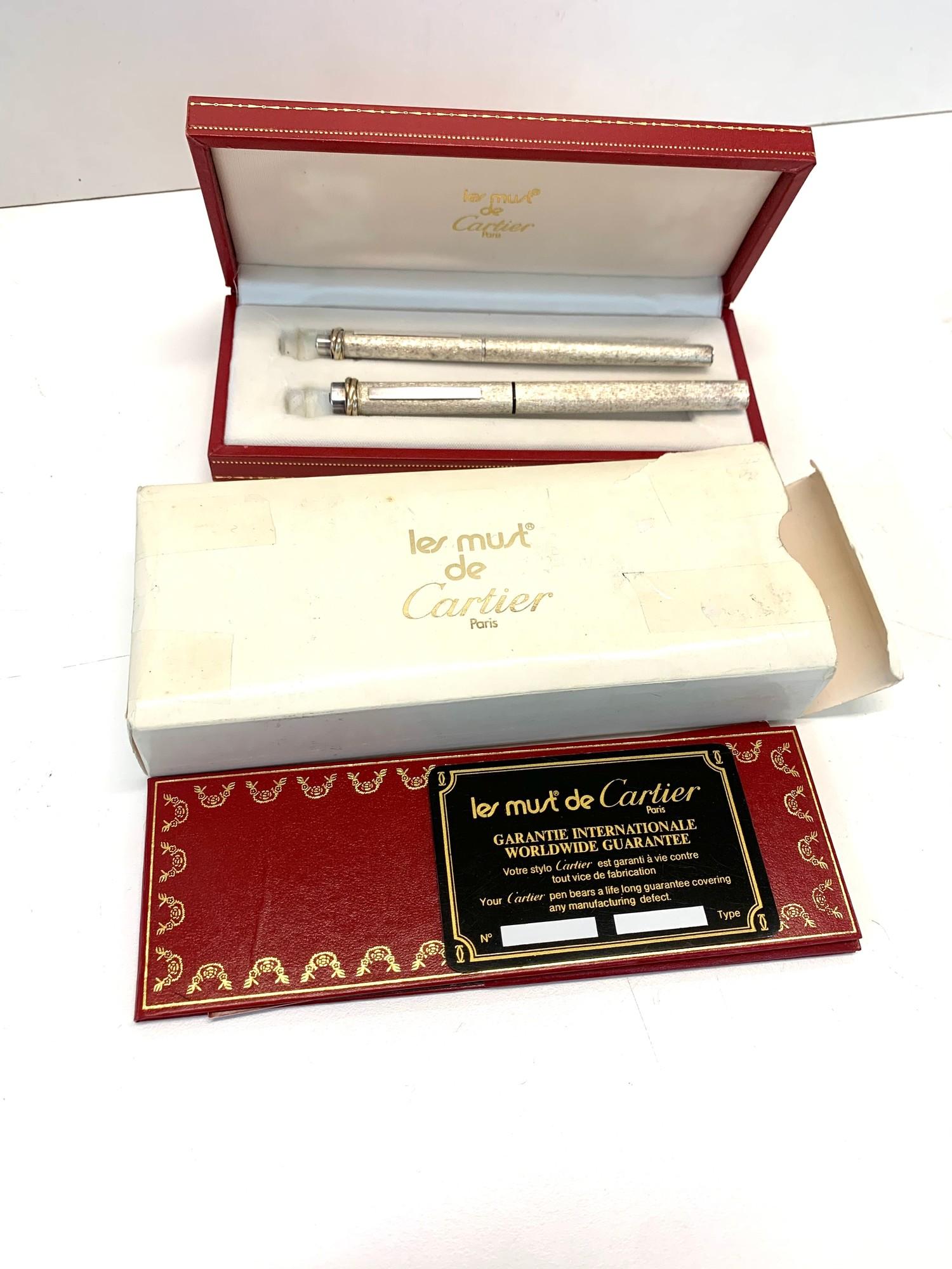 Boxed le must de Cartier Stylo / pen complete with boxes and booklets - Image 5 of 5