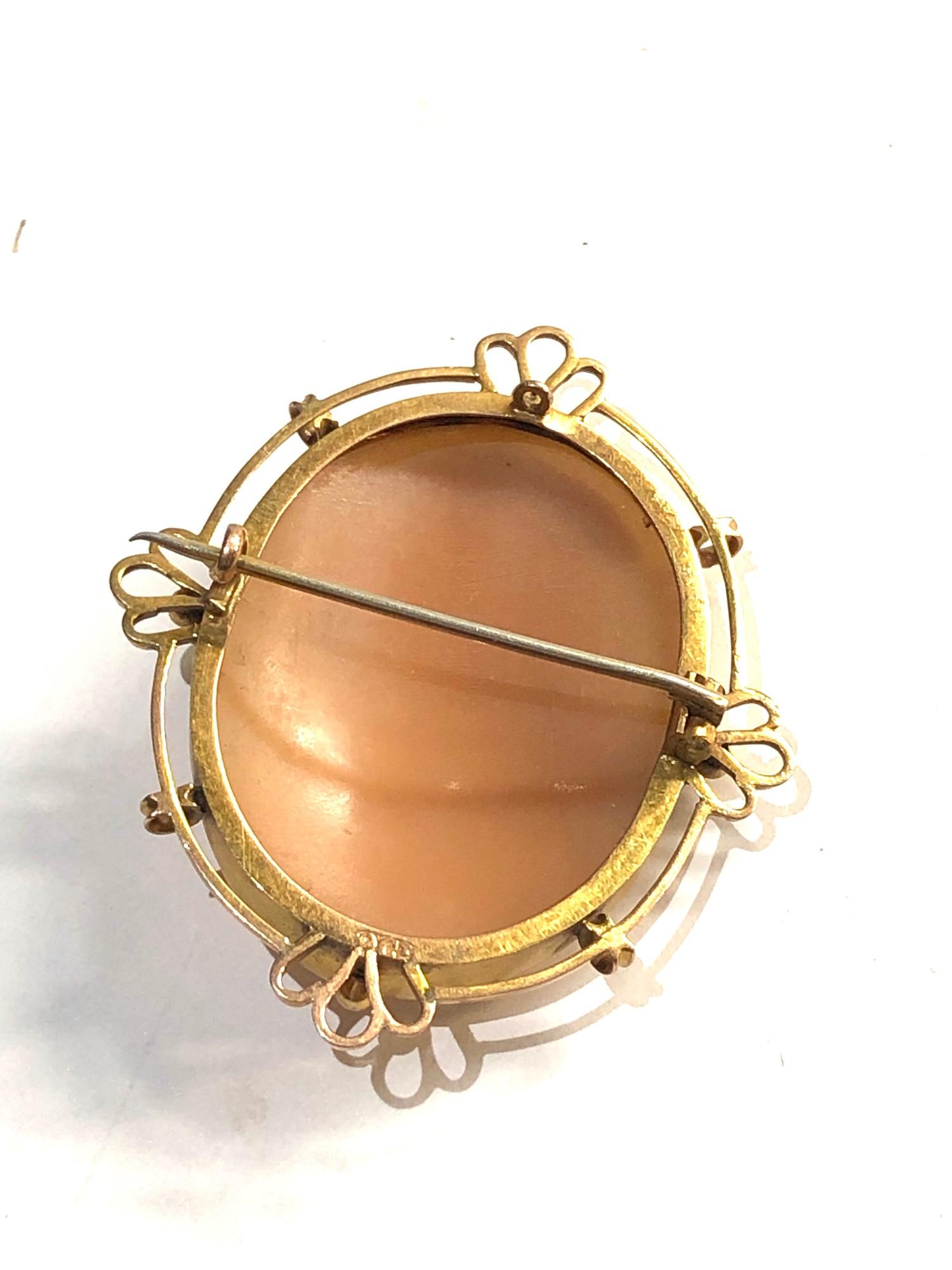 9ct gold cameo brooch - Image 2 of 2