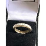 9ct gold eternity ring, ring size approx o/p weight approx 2g