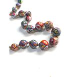 Art deco millefiori bead necklace