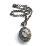 Antique silver locket and chain, Good overall condition, clasp at top of pendant will need alit