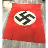 Original ww2 German Nazi flag measures approx 65ins by 41ins age related marks staines and wear