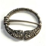 Celtic silver Iona pennanular brooch, overall good condition, no fastener for the pin